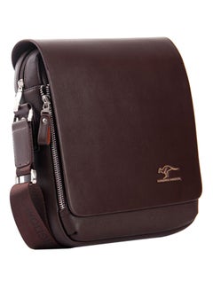KANGAROO KINGDOM Leather Messenger Bag Brown  - Image 2