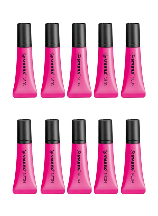 STABILO - 10-Piece Neon Highlighter Magenta - Image 1
