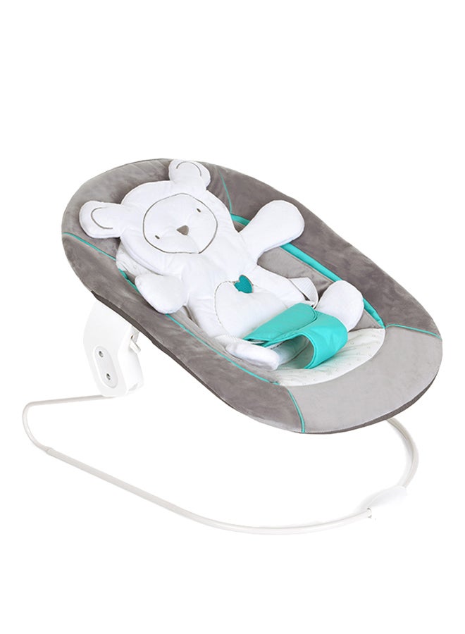 hauck - Alpha Bouncer 2 - In - 1 Newborn Set, Cosy Baby Rocker From Birth, Compatible With Wooden Grow - Along High Chair Alpha+, Beta+, Seat Minimizer, Hearts Grey - Image 1