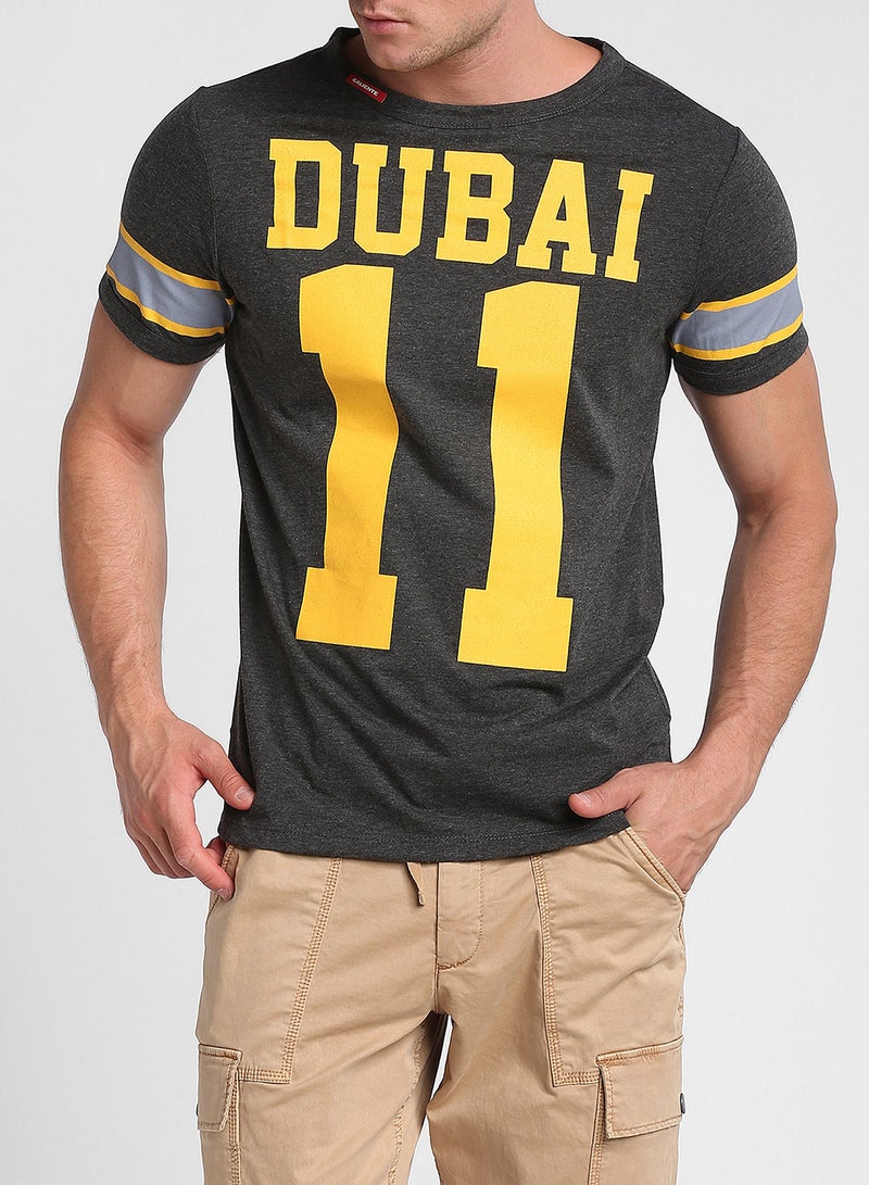 Caliente Dubai Printed T-shirt Grey - Image 1