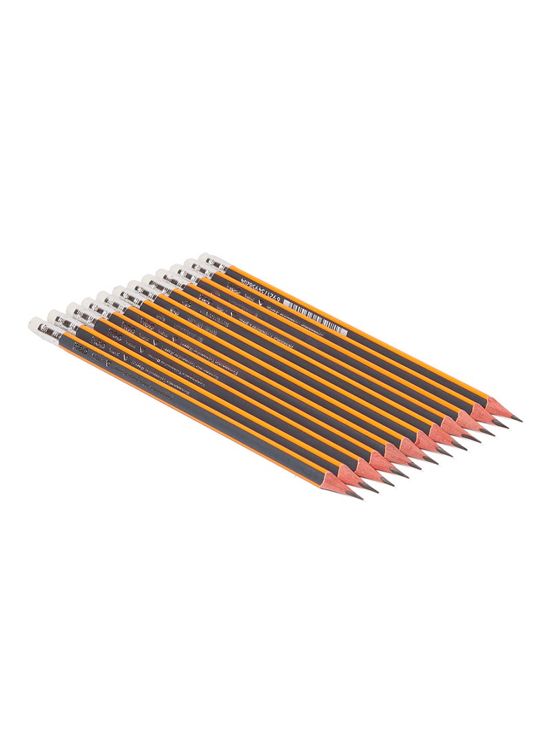 Deli 12-Piece HB Lead Pencils Black - Image 1