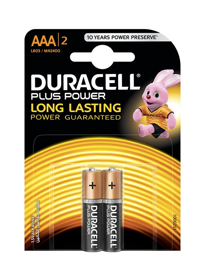 دوراسيل عبوة من 2 بطارية منزلية بلاس باور AAA متعدد الألوان