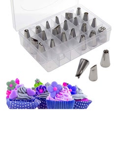 Liying 24-Piece Cake Icing Nozzle Set Silver  - Image 3