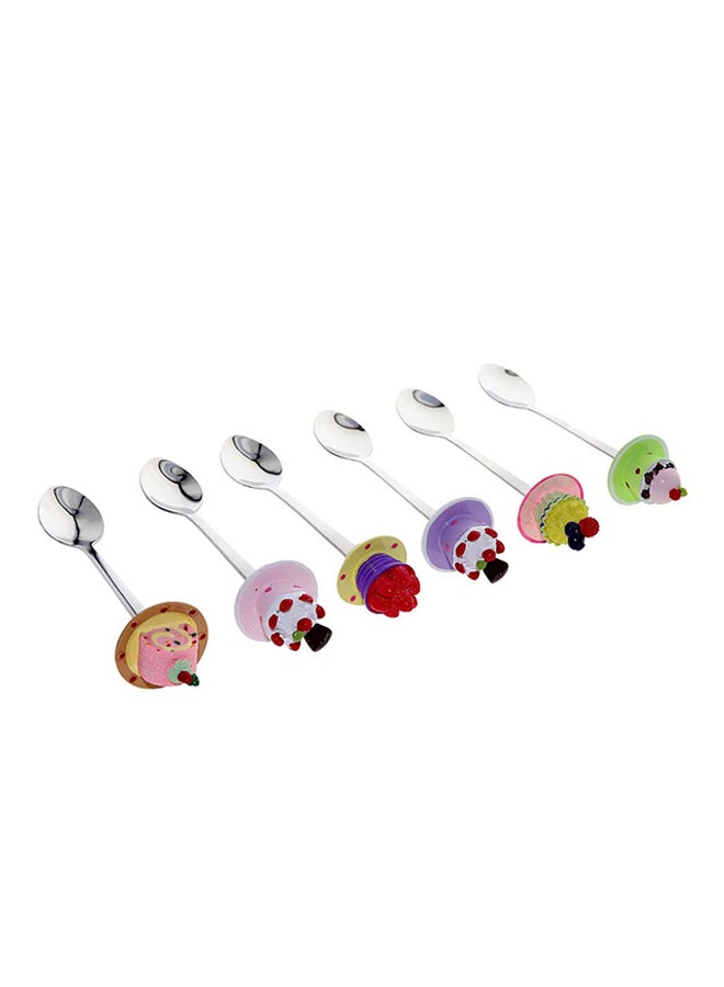 Liying 6-Piece Cake Spoon Set Silver
