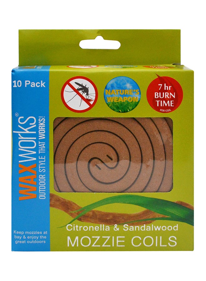 WAX WORKS 10-Piece Mosquito Coil Set Brown - Image 2