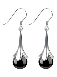 925 Sterling Silver Moonstone Hoop Earrings