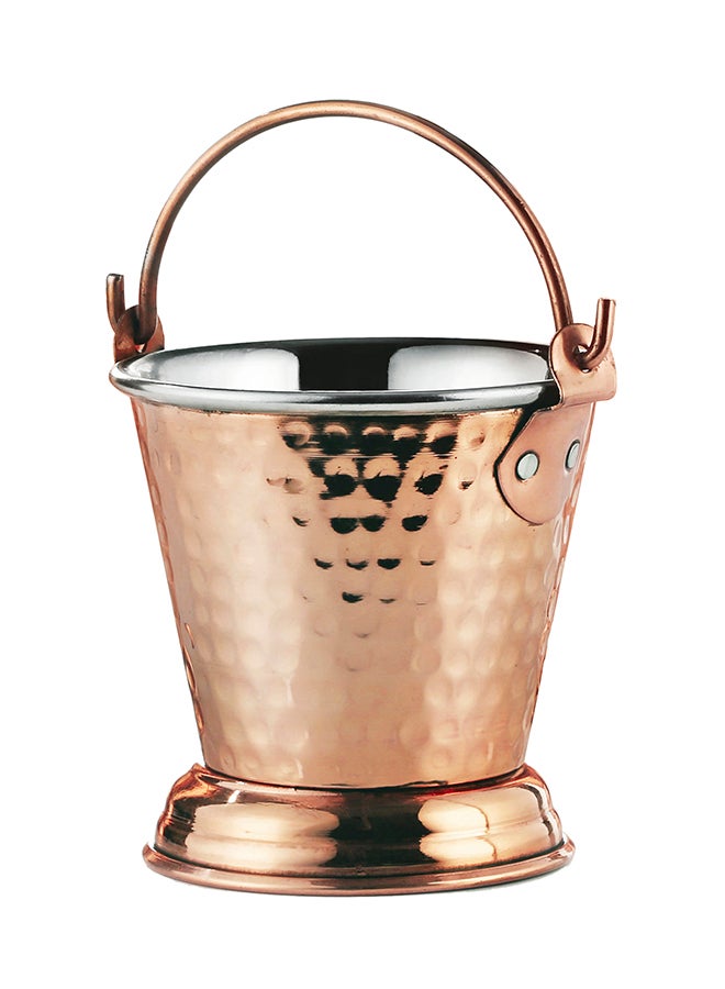 Hammered Design Gravy Bucket Copper 10x10cm 