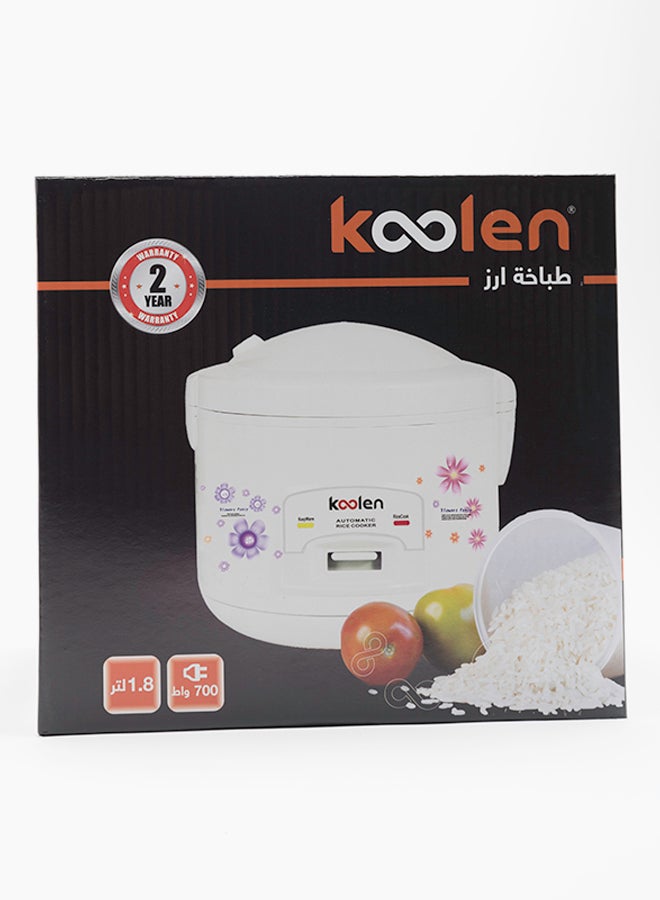 KOOLEN Automatic Rice Cooker 1.8L 1.8 L 816100002 White/Purple/Pink - Image 4