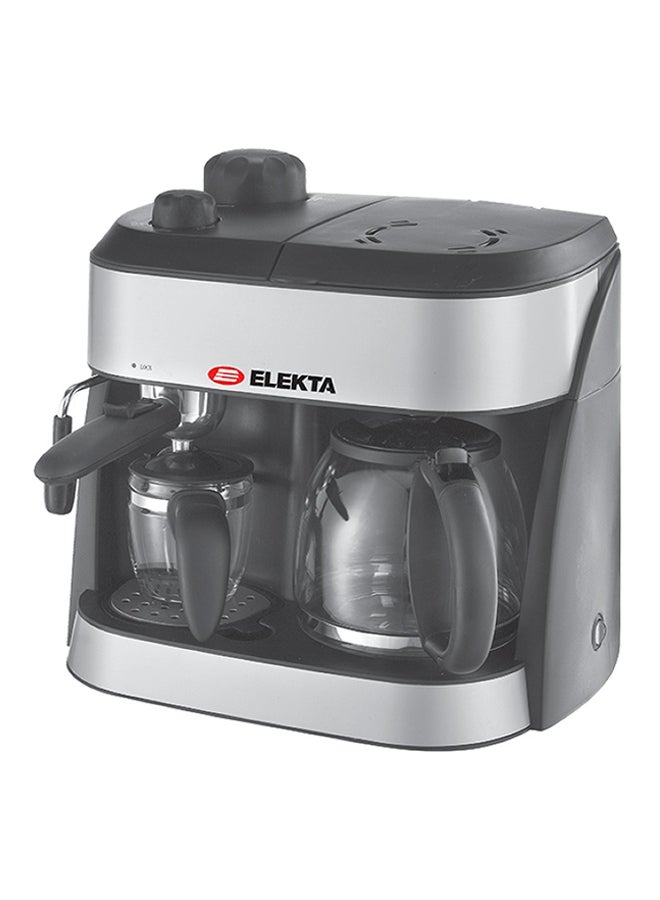 ELEKTA - Electric Espresso And Drip Coffee Maker 1.25 L 1800.0 W EL-ESP-12DC Silver/Black - Image 1