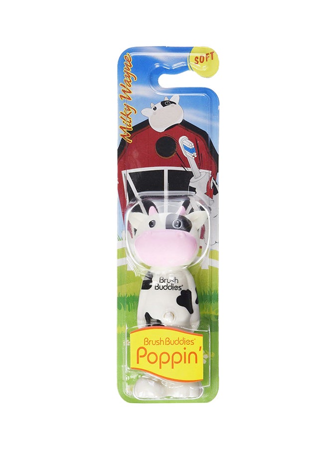 Brush Buddies - Cow Milky Wayne Toothbrush Black/White - Image 1