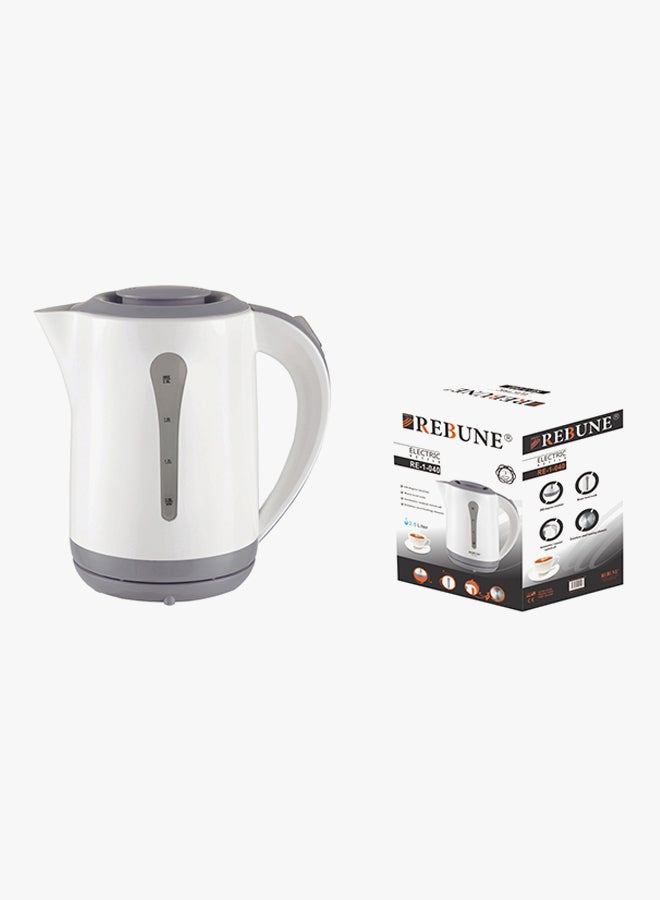 ريبون غلاية كهربائية لاسلكية سعة 2.5 لتر 2.5 L RE-1-040 أبيض/رمادي - Image 2