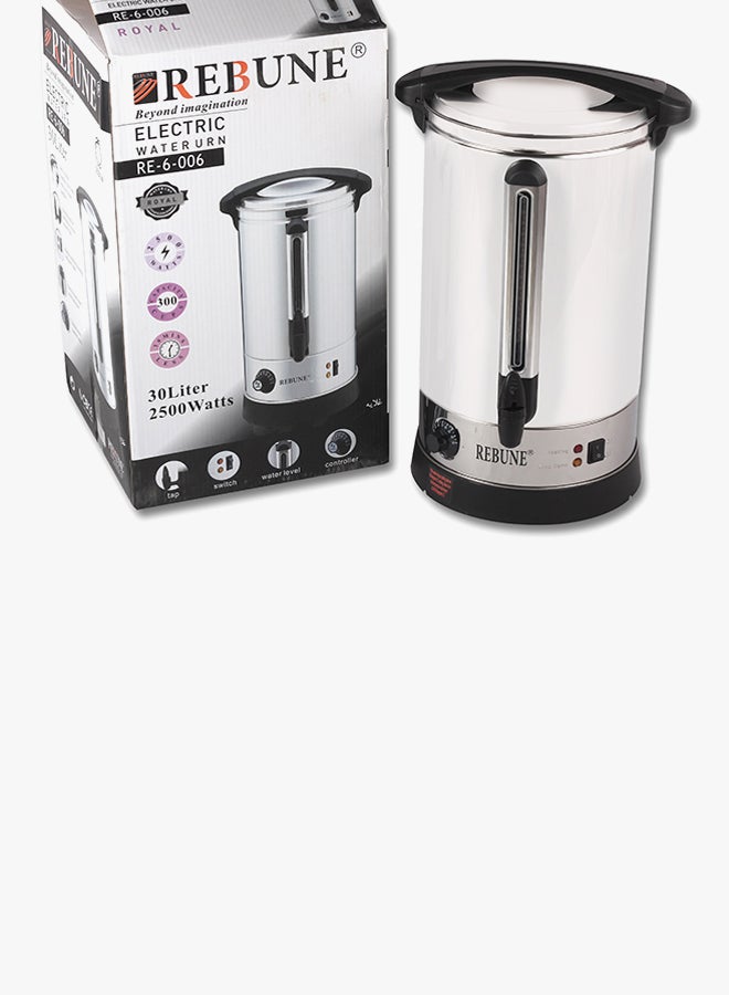 ريبون غلاية ماء كهربائية مصنوعة من الستانلس ستيل سعة 30 لتراً 30.0 L 2500.0 W RE-6-006 أسود/ فضي  - Image 2