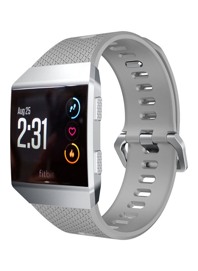 ISank Replacement Sport Band For Fitbit Ionic Grey  - Image 4