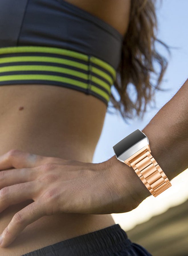 ISank Replacement Band For Fitbit Ionic Rose Gold - Image 5