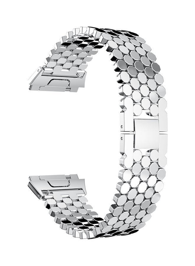 آيسانك رباط سوار قابل للاستبدال لفيتبيت أيوني فضي. - Image 1