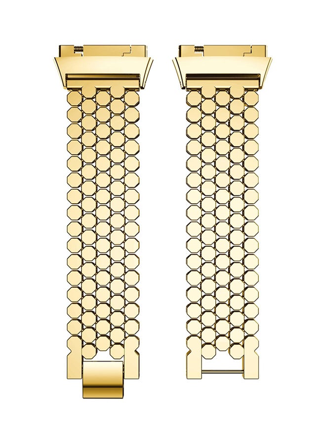 ISank Replacement Bracelet Strap For Fitbit Ionic Gold - Image 2