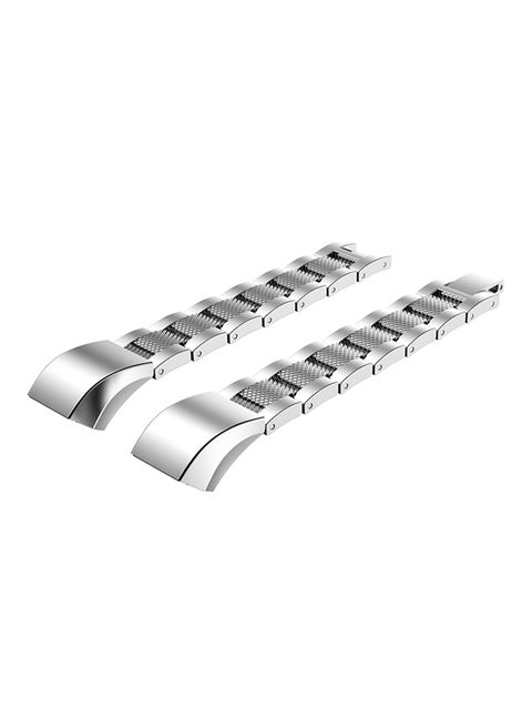 Pineapple Pattern Replacement Band For Fitbit Alta And Fitbit Alta HR Silver