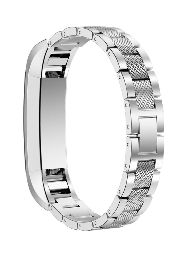 Pineapple Pattern Replacement Band For Fitbit Alta And Fitbit Alta HR Silver