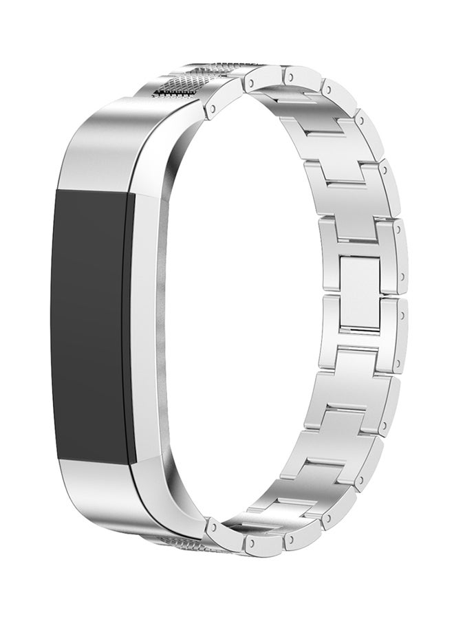 Pineapple Pattern Replacement Band For Fitbit Alta And Fitbit Alta HR Silver