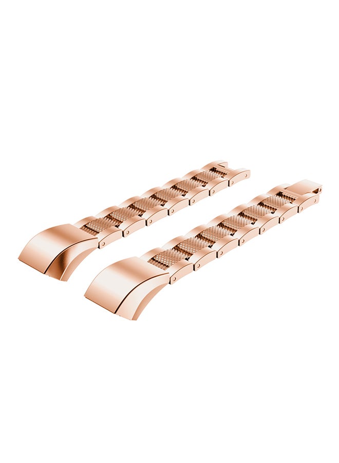 ISank Pineapple Pattern Replacement Band For Fitbit Alta And Fitbit Alta HR Rose Gold - Image 1