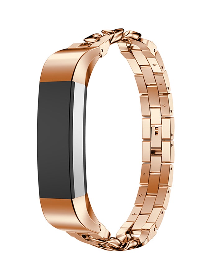 ISank Clasp Replacement Strap For Fitbit Alta/Alta HR Rose Gold  - Image 3