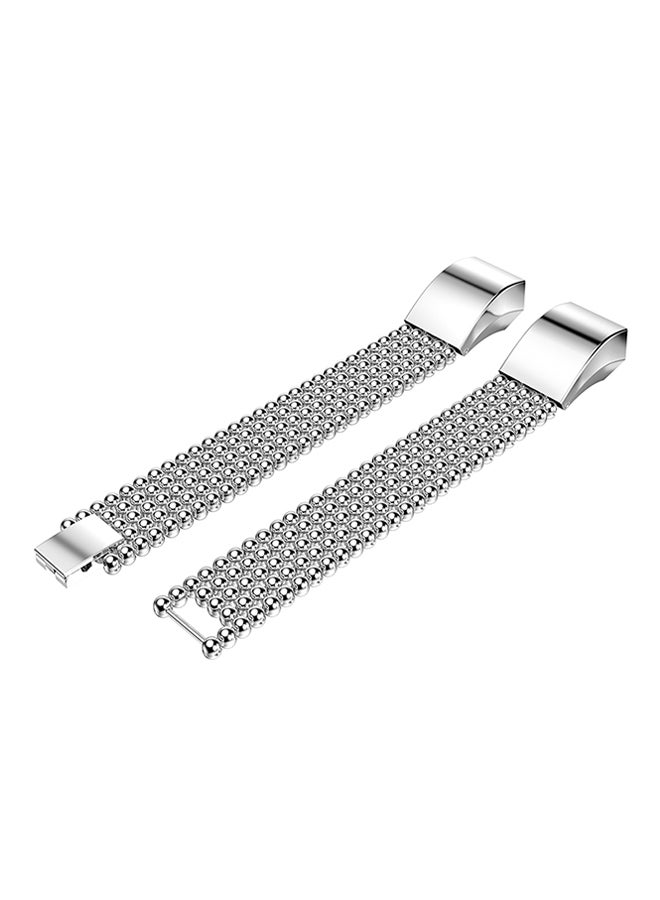 ISank Replacement Watch Band For Fitbit Alta And Fitbit Alta HR Silver  - Image 2