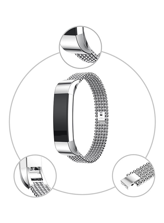 ISank Replacement Watch Band For Fitbit Alta And Fitbit Alta HR Silver  - Image 5