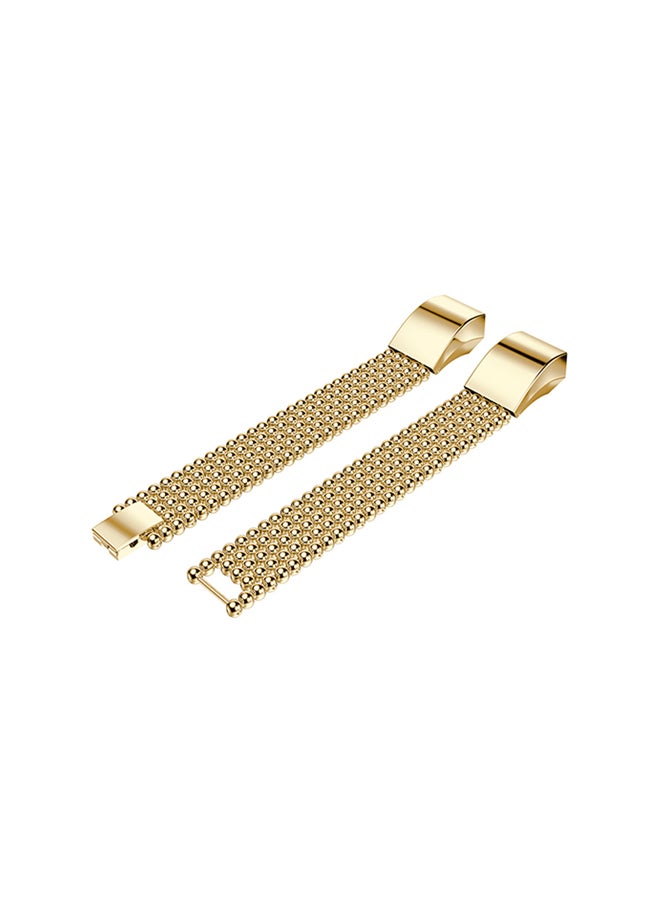 ISank Clasp Closure Replacement Watch Band For Fitbit Alta And Fitbit Alta HR Gold  - Image 2