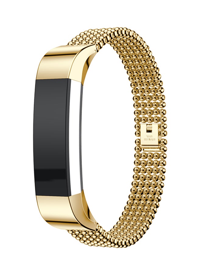 ISank Clasp Closure Replacement Watch Band For Fitbit Alta And Fitbit Alta HR Gold  - Image 4
