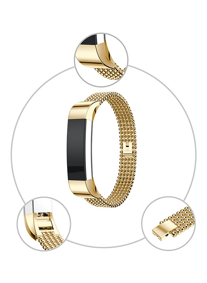ISank Clasp Closure Replacement Watch Band For Fitbit Alta And Fitbit Alta HR Gold  - Image 5