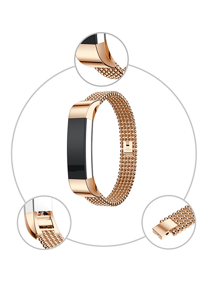 ISank Replacement Watch Band For Fitbit Alta And Fitbit Alta HR Rose Gold  - Image 4
