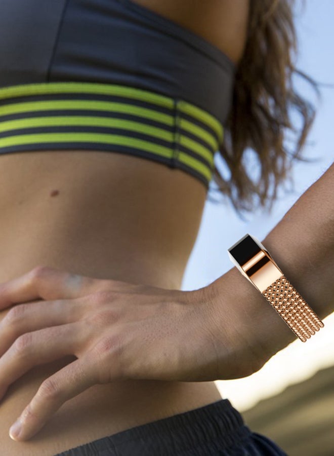 ISank Replacement Watch Band For Fitbit Alta And Fitbit Alta HR Rose Gold  - Image 5