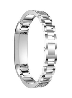 ISank Bling Rhinestone Bracelet Strap For Fitbit Alta And Fitbit Alta HR Silver  - Image 3