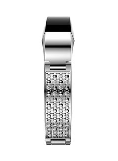 ISank Bling Rhinestone Bracelet Strap For Fitbit Alta And Fitbit Alta HR Silver  - Image 5