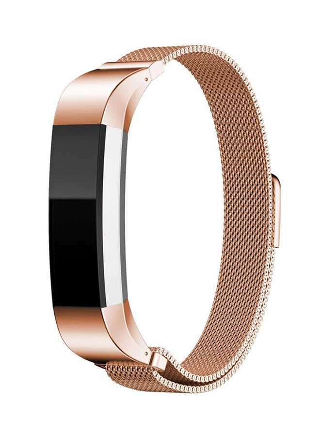 ISank Milanese Replacement Band For Fitbit Alta And Fitbit Alta HR Rose Gold  - Image 3
