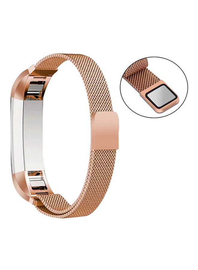 ISank Milanese Replacement Band For Fitbit Alta And Fitbit Alta HR Rose Gold  - Image 4