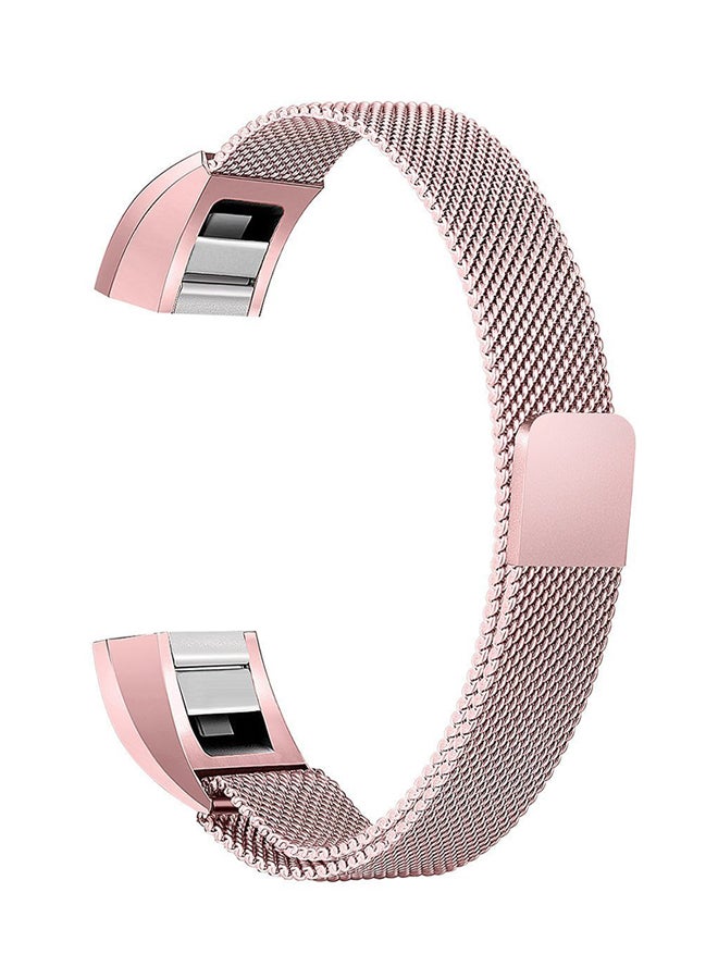 ISank Milanese Replacement Band For Fitbit Alta And Fitbit Alta HR Rose Pink