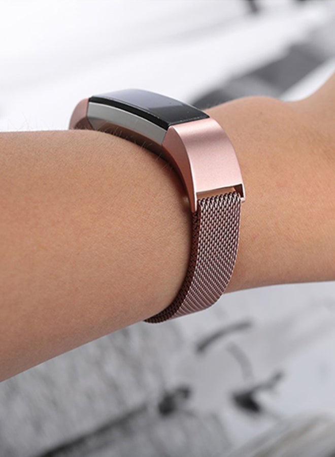 ISank - Milanese Replacement Band For Fitbit Alta And Fitbit Alta HR Rose Pink - Image 1