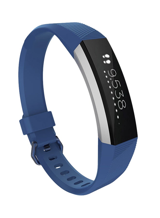 ISank Silicone Replacement Wristband For Fitbit Alta HR Dark Blue - Image 3