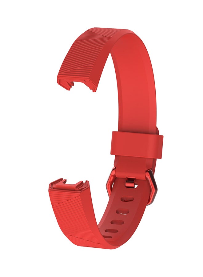 ISank Silicone Replacement Sport Wristband For Fitbit Alta HR Red  - Image 2