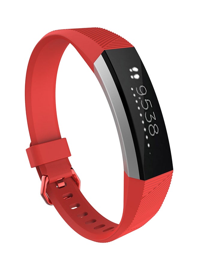 ISank Silicone Replacement Sport Wristband For Fitbit Alta HR Red  - Image 3