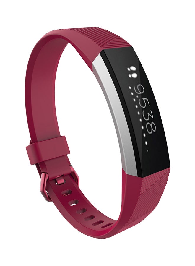 ISank Replacement Sport Wrist Band For Fitbit Alta HR Wine Red  - Image 3