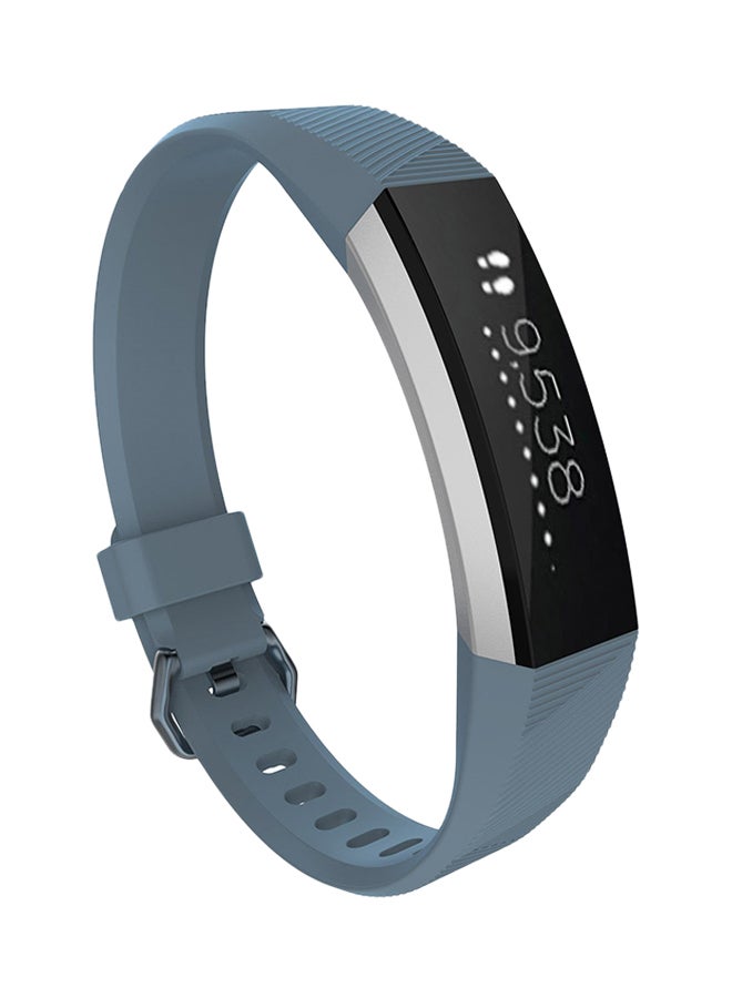 ISank Replacement Sport Wrist Band For Fitbit Alta HR 6.7 - 8.1inch Grey  - Image 3
