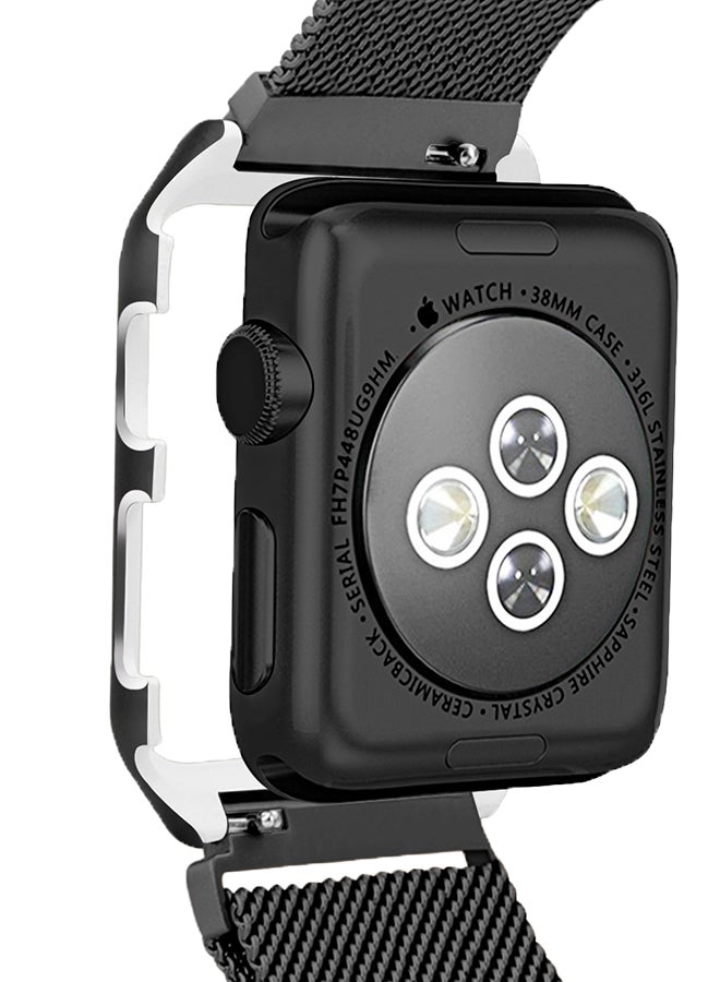 ISank - Milanese Loop Replacement Band For Apple Watch Series 3/2/1 Black - Image 1