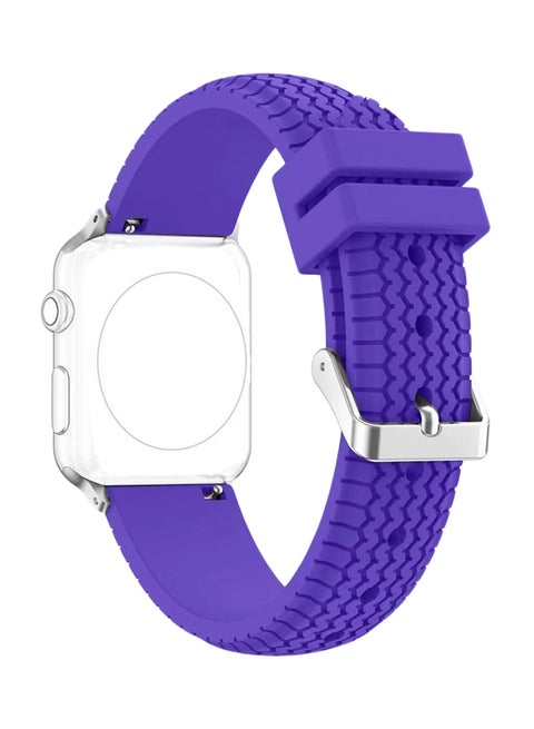 Tire Pattern Replacement Band For Apple Watch Series 3/2/1 Purple
