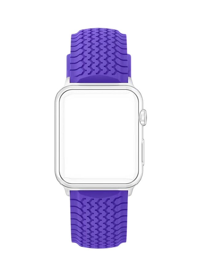 ISank - Tire Pattern Replacement Band For Apple Watch Series 3/2/1 Purple - Image 1