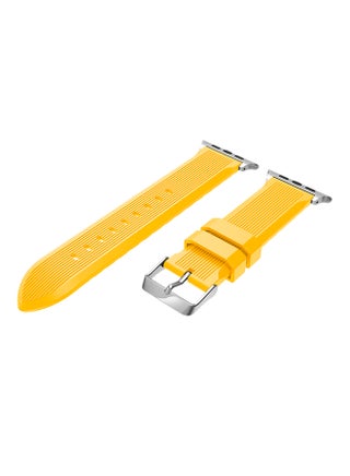 Vertical Stripes Replacement Sports Band For Apple Watch Series 3/2/1 Yellow - v1527534930/N14932223A_1