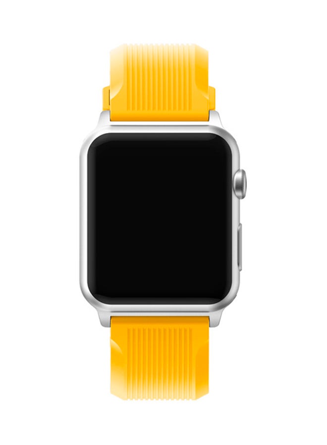ISank Vertical Stripes Replacement Sports Band For Apple Watch Series 3/2/1 Yellow  - Image 4