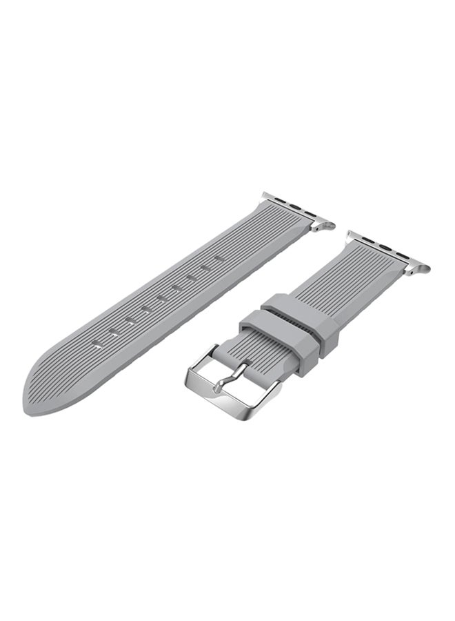 ISank Vertical Stripes Replacement Sports Band For Apple Watch Series 3/2/1 Grey  - Image 1