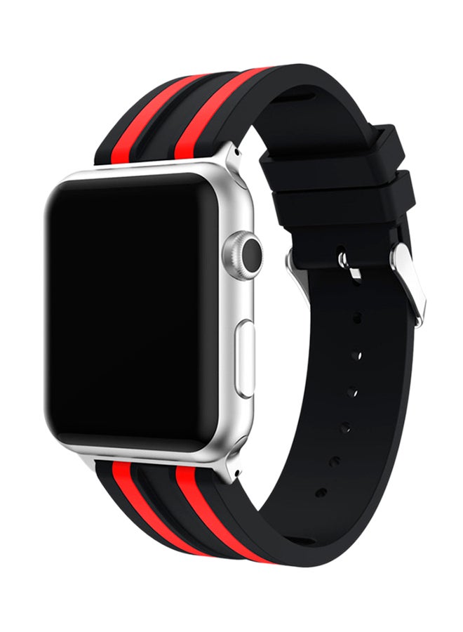 ISank Replacement Sports Band For Apple Watch Series 3/2/1 Black/Red - Image 3